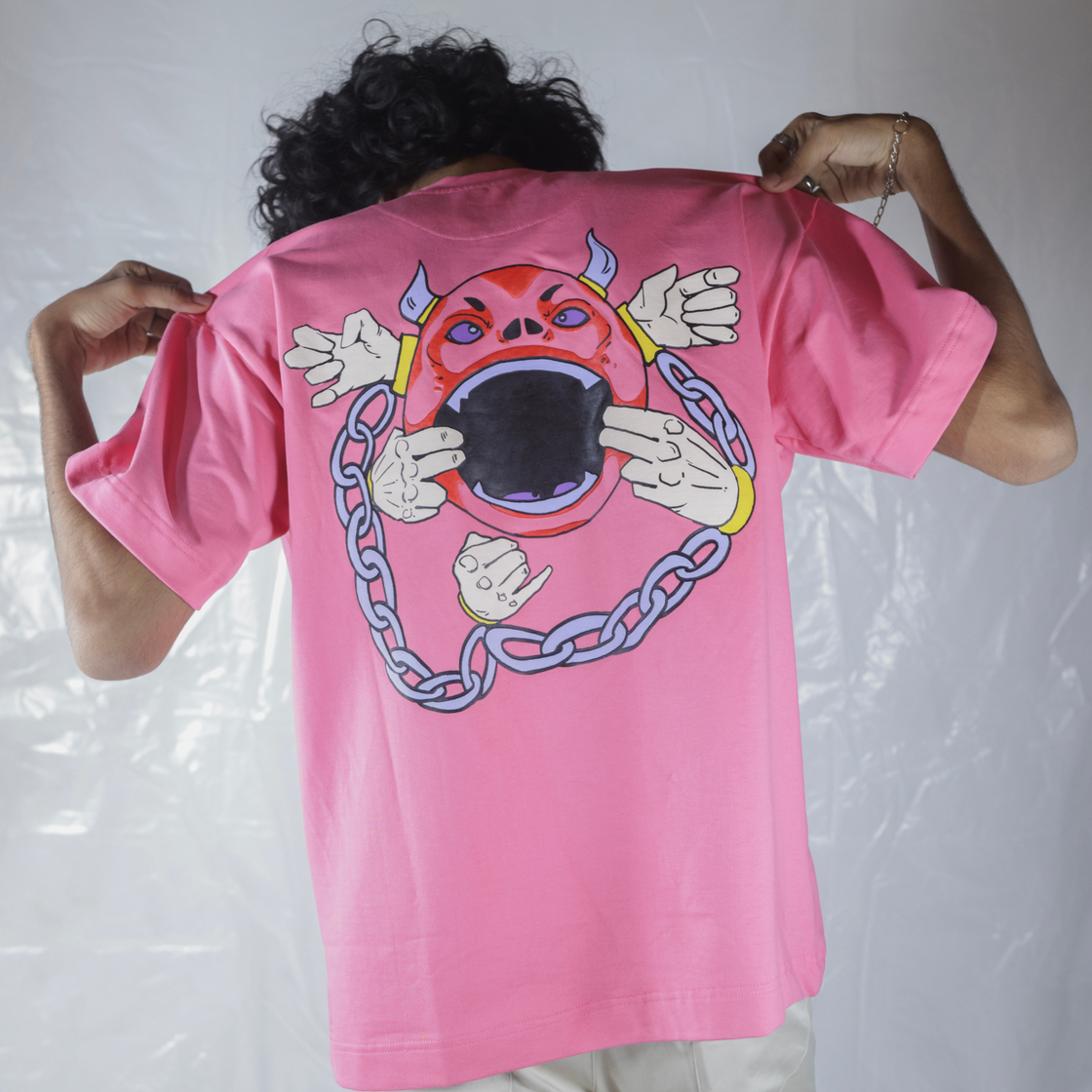 Pink Demon CrewNeck T-shirt